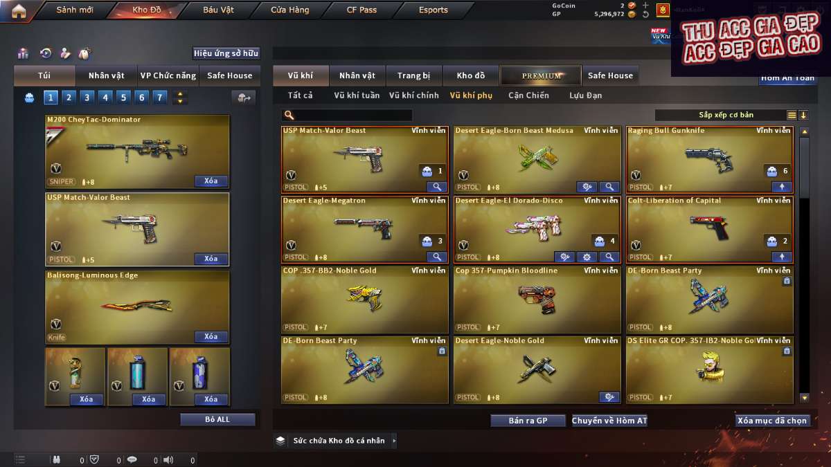 shop acc cf uy tin gia re